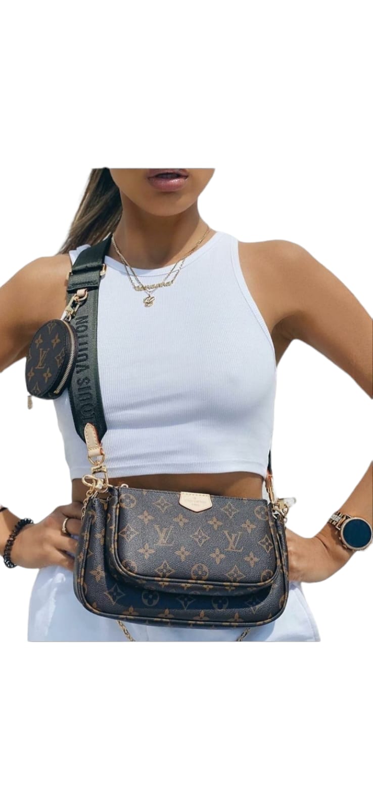 LV Bag -Sling Pink, Khaki and Brown - Fragrance Deliver SA